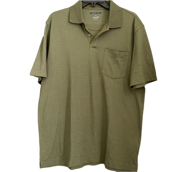 Van-Heusen Studio Polo Shirt Mens Size L Green - Picture 1 of 4